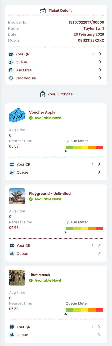 Customer Ticket Details